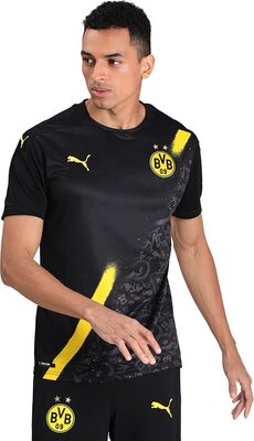 Alle Details zum Fußball-Trikot PUMA Herren BVB Away Shirt Replica Ss W/Sponsor Logo W/Opel T-Shirt und ähnlichen Trikots