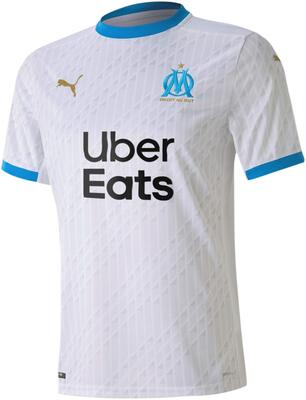 Alle Details zum Fußball-Trikot PUMA Herren Olympique Marseille Saison 2021/22 Home Trikot Replica with Sponsor T-Shirt und ähnlichen Trikots