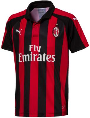 PUMA Jungen Ac Milan Home Shirt Replica Ss Kids with Sponsor Logo Trikot bei Amazon bestellen