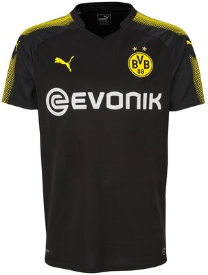 Alle Details zum Fußball-Trikot PUMA Jungen BVB Kids Away Replica Shirt with Sponsor Logo T-Shirt und ähnlichen Trikots