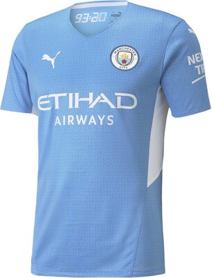 PUMA Mann Manchester City Saison 2021/22, Spielausrüstung, Trikot Home bei Amazon bestellen