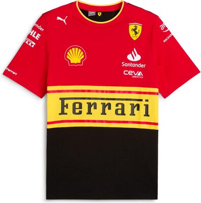 PUMA Scuderia Ferrari Tshirt Monza 2023 Sonderausgabe - Rot/Gelb/Schwarz bei Amazon bestellen