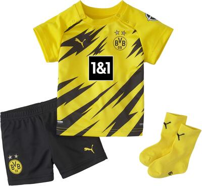 Alle Details zum Fußball-Trikot PUMA Unisex, BVB HOME BABY-Kit w.Sponsor w.hanger new T-shirt und ähnlichen Trikots