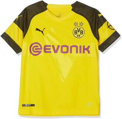 PUMA Unisex Kinder BVB Home Shirt Replica Junior with Evonik Logo with Opel Logo Trikot bei Amazon bestellen