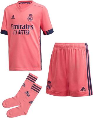 Alle Details zum Fußball-Trikot Real Madrid C.F Saison 2020/21 Komplettset für Jungen, Rosa, 3/4 Jahre, FQ7494, Rose, Einheitsgröße und ähnlichen Trikots