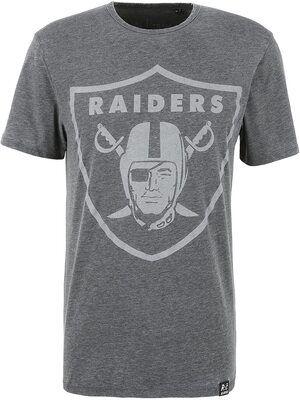 Recovered Herren T-Shirt NFL Raiders Classic Vintage - Shirt in Dunkelgrau in Größe S - XXL bei Amazon bestellen