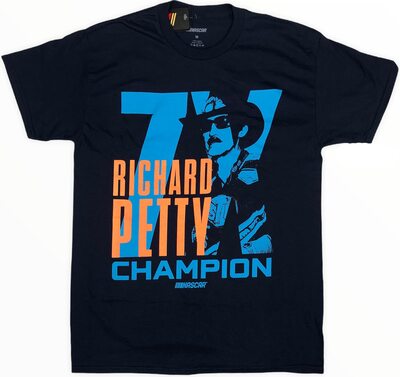 Richard Petty The King Seven Time Champion Herren T-Shirt Navy bei Amazon bestellen