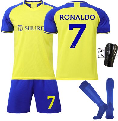 Ronronner Fußballtrikot für Kinder, Fussball Jersey Football Trikots, Kurzarmtrikot Shorts Set, Nr. 7 Yellow Jersey Fußballtrikot mit Socken für Erwachsene und Kinder bei Amazon bestellen