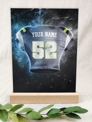 Seattle Fanartikel Acryl Tafel - Personalisiertes Geschenk, Football, American Football, Geschenke Jungen, Fanartikel, Fanartikel Kinder, Fan Geschenke, Seattle Trikot für Seattle-Fans bei Amazon bestellen