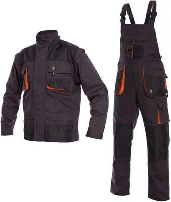 Set aus Latzhose und Jacke | Perfekt Overall mit Kniepolstertaschen für den Bodenbelagshandel von Arbeitsmechanikern | Arbeitshose für Herren | Fracht-Schwerlastarbeit | Langlebig Arbeitskleidung bei Amazon bestellen