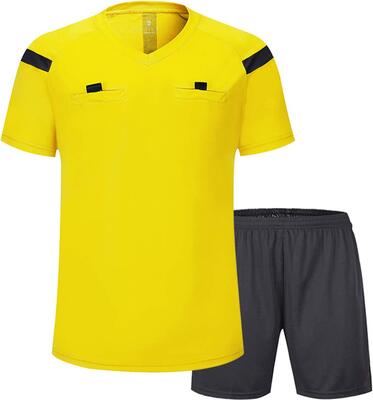 Alle Details zum Fußball-Trikot SHINESTONE Herren-Schiedsrichter-Trikot, für Fußball, Kurze Ärmel … und ähnlichen Trikots