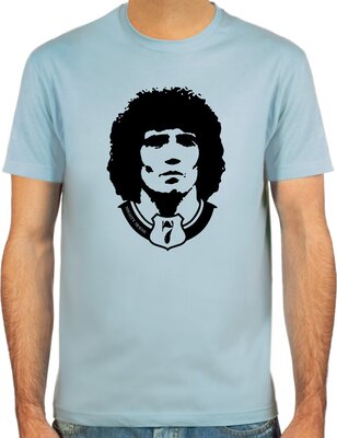 SpielRaum T-Shirt Kevin Keegan ::: Farbauswahl: SkyBlue, Sand, Weiß oder Deepred ::: Größen: S-XXL ::: Fußball-Kult bei Amazon bestellen