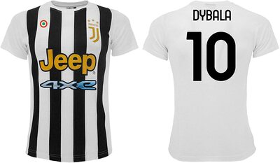 Sportbaer Fußballtrikot Paulo Dybala Saison 2021 2022. Trikot Weiß Schwarz Nummer 10. Erstes Trikot. Offizielle Nachbildung. Größen für Erwachsene und Kinder. bei Amazon bestellen