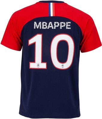 T-Shirt der französischen Fußballnationalmannschaft MBAPPE FFF – offizielle Kollektion, Herrengröße bei Amazon bestellen