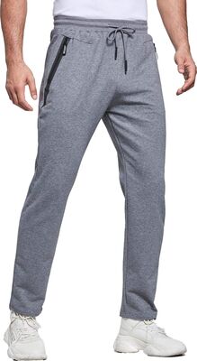 Tansozer Men's Jogging Bottoms with Zip, Men’s Slim Fit Trousers with Pockets bei Amazon bestellen