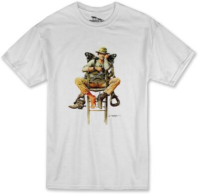 Terence Hill T-Shirt - Nobody auf Stuhl - Mein Name ist Nobody (Weiss) Renato Casaro Edition bei Amazon bestellen