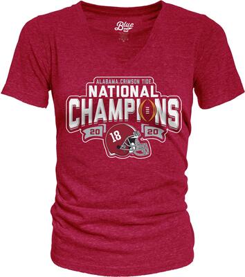 The Blue Brand NCAA Damen T-Shirt Alabama Crimson Tide National Champs Triblend 2020-2021 bei Amazon bestellen