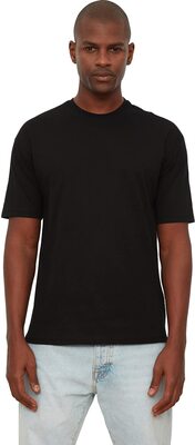 TRENDYOL Herren Relaxed Fit Basic Rundhalsausschnitt Gestrickt T-Shirt bei Amazon bestellen