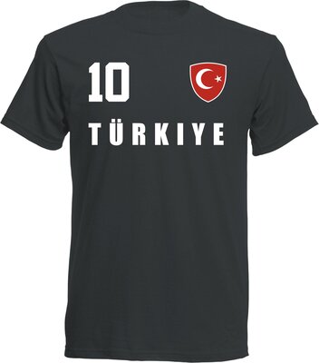 Türkei Türkiye WM 2018 T-Shirt Trikot - schwarz ALL-10 - S M L XL XXL bei Amazon bestellen