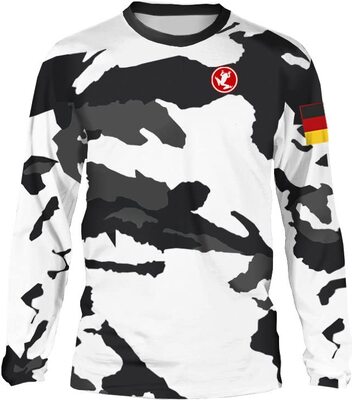 Alle Details zum Fußball-Trikot UGLY FROG Herren Radtrikot Set Langarm, Winter Fleece Bike Wear Atmungsaktiv Fahrrad Anzug mit Radfahren Lange Hosen für MTB, Moto und ähnlichen Trikots