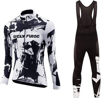 Alle Details zum Fußball-Trikot UGLY FROG Mode Damen Winter Fleece Radtrikot Set Fahrrad Trikot Langarm + Radlerhose Thermo Winddicht DEWJK12 und ähnlichen Trikots