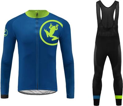 Alle Details zum Fußball-Trikot UGLY FROG Radsport Anzüge Herren Winter Warm halten with Fleece Langarm-Radsport-Trikot+Lange Lätzchen Dicht with Gel Pad Breathable Classic Bicycle Set und ähnlichen Trikots