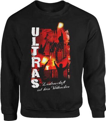 Ultras Fussball Club FC Ultra Fan Fankurve Casual Stadion Pyro schwarz Pullover Sweatshirt bei Amazon bestellen