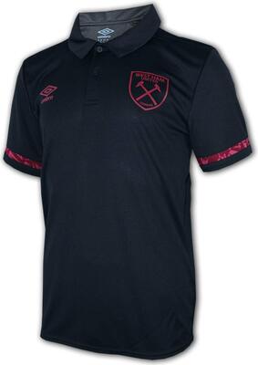 Alle Details zum Fußball-Trikot UMBRO West Ham United Poly Poloshirt schwarz WUFC Polo Jersey Fußball Hammers und ähnlichen Trikots