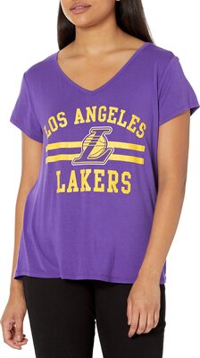 UNK NBA Damen T-Shirt V-Ausschnitt, kurzärmelig, Teamfarbe bei Amazon bestellen