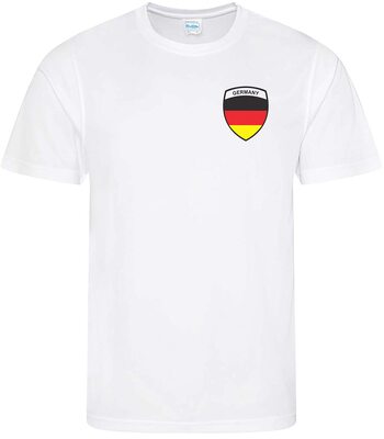 Varsany Herren Fußball Team Deutschland T-Shirt 2022 – Nationalflagge Abzeichen Tee – ideal für Cricket, Fußball, Rugby und Fußball-Fans bei Amazon bestellen
