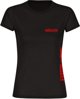 VIMAVERTRIEB® Damen T-Shirt Kaiserslautern - Brust & Seite - Frauen Shirt Fußball Fanartikel Fanshop bei Amazon bestellen