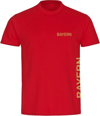 VIMAVERTRIEB® Herren T-Shirt Bayern - Brust & Seite - Männer Shirt Fußball Fanartikel Fanshop bei Amazon bestellen
