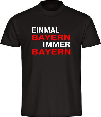 VIMAVERTRIEB® Herren T-Shirt Bayern - Einmal Immer - Männer Shirt Fußball Fanartikel Fanshop bei Amazon bestellen