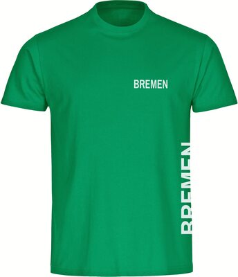 VIMAVERTRIEB® Herren T-Shirt Bremen - Brust & Seite - Männer Shirt Fußball Fanartikel Fanshop bei Amazon bestellen
