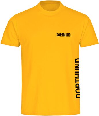 VIMAVERTRIEB® Herren T-Shirt Dortmund - Brust & Seite - Männer Shirt Fußball Fanartikel Fanshop bei Amazon bestellen