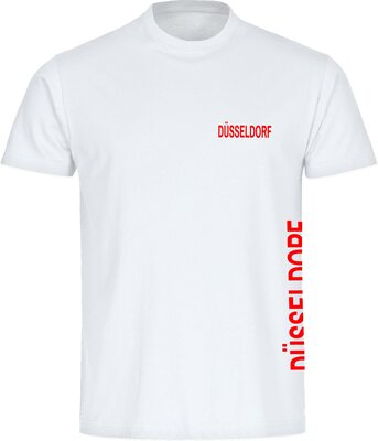 VIMAVERTRIEB® Herren T-Shirt Düsseldorf - Brust & Seite - Männer Shirt Fußball Fanartikel Fanshop bei Amazon bestellen