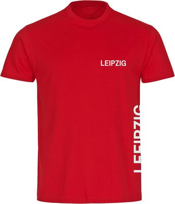 VIMAVERTRIEB® Herren T-Shirt Leipzig - Brust & Seite - Männer Shirt Fußball Fanartikel Fanshop bei Amazon bestellen