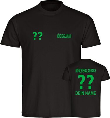 VIMAVERTRIEB® Herren T-Shirt Mönchengladbach - Trikot mit Deinem Namen und Nummer - Männer Shirt Fußball Fanartikel bei Amazon bestellen