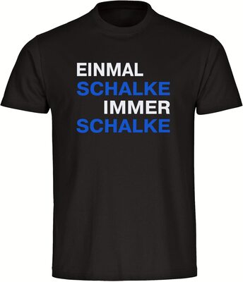 VIMAVERTRIEB® Herren T-Shirt Schalke - Einmal Immer - Männer Shirt Fußball Fanartikel Fanshop bei Amazon bestellen