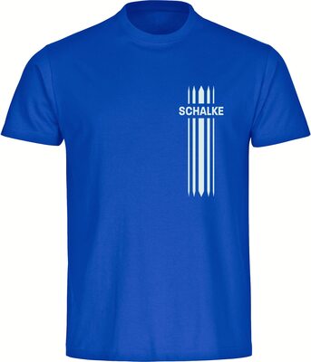 VIMAVERTRIEB® Herren T-Shirt Schalke - Streifen - Männer Shirt Fußball Fanartikel Fanshop bei Amazon bestellen