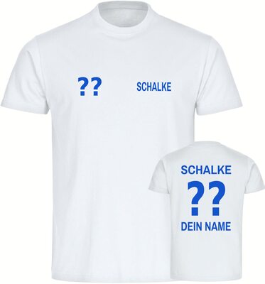 VIMAVERTRIEB® Herren T-Shirt Schalke - Trikot mit Deinem Namen und Nummer - Männer Shirt Wunschtext bei Amazon bestellen