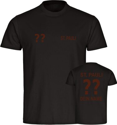 VIMAVERTRIEB® Herren T-Shirt St. Pauli - Trikot mit Deinem Namen und Nummer - Männer Shirt Fußball Fanartikel Fanshop bei Amazon bestellen