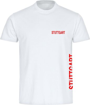 VIMAVERTRIEB® Herren T-Shirt Stuttgart - Brust & Seite - Männer Shirt Fußball Fanartikel Fanshop bei Amazon bestellen