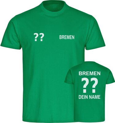 VIMAVERTRIEB® Kinder T-Shirt Bremen - Trikot mit Deinem Namen und Nummer - Shirt Jungen Mädchen Fußball Fanartikel Fanshop bei Amazon bestellen