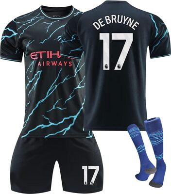 WatSKY 2023/24 Fußball Trikot Kinder Erwachsene Nr.9 Nr.7 Nr.10 Nr.17 Nr.47 Football Trikot Set Blau Fußballtrikot, UK Football Kit for Kids Children Soccer Jerseys Football Strip for Junge bei Amazon bestellen