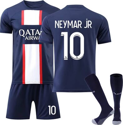 Alle Details zum Fußball-Trikot WatSKY PSG Trikot Kinder Paris Trikot Fußball Trikot Set Neues Hause/Auswärts Fußballtrikot, Frankreich Trikot Anzug Herren/Junge Football Tshirts, Shorts und Socken Anzug PSG Kit for Kids und ähnlichen Trikots