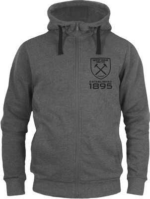 Alle Details zum Fußball-Trikot West Ham United FC - Herren Fleece-Sweatjacke mit Reißverschluss - Offizielles Merchandise - Geschenk für Fußballfans und ähnlichen Trikots