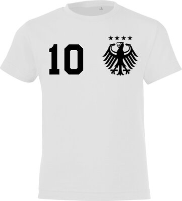 Alle Details zum Fußball-Trikot WM Deutschland Kinder Fan T-Shirt Trikot Beidseitig Bedruckt mit Wunschname & Zahl und ähnlichen Trikots