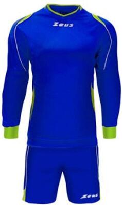 Zeus Kit GK Paros Herren Kinder Torwart Set Trikot Shirt Short Hosen Kit Fußball Hallenfußball Electric Royal (L) bei Amazon bestellen