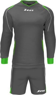 Zeus Kit GK Paros Herren Kinder Torwart Set Trikot Shirt Short Hosen Kit Fußball Hallenfußball Grau Grün (M) bei Amazon bestellen